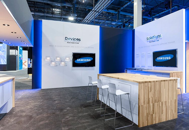 Custom trade show display - samsung