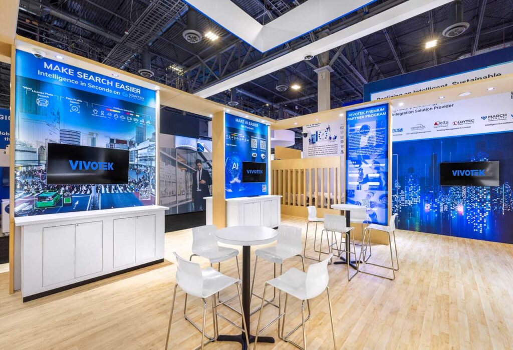 32 Creative Trade Show Booth Ideas To Attract Visitors And Leads In 2025 5 Vivotek isc 2024 guest seats