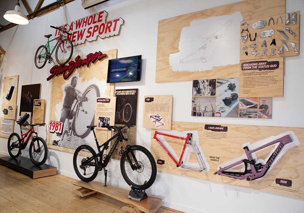 Interior millwork bike stand on wall