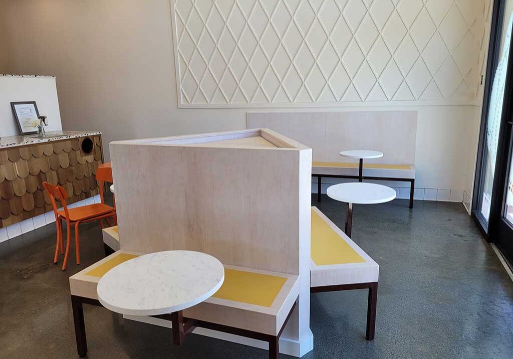 Penny ice cream shop dining millwork