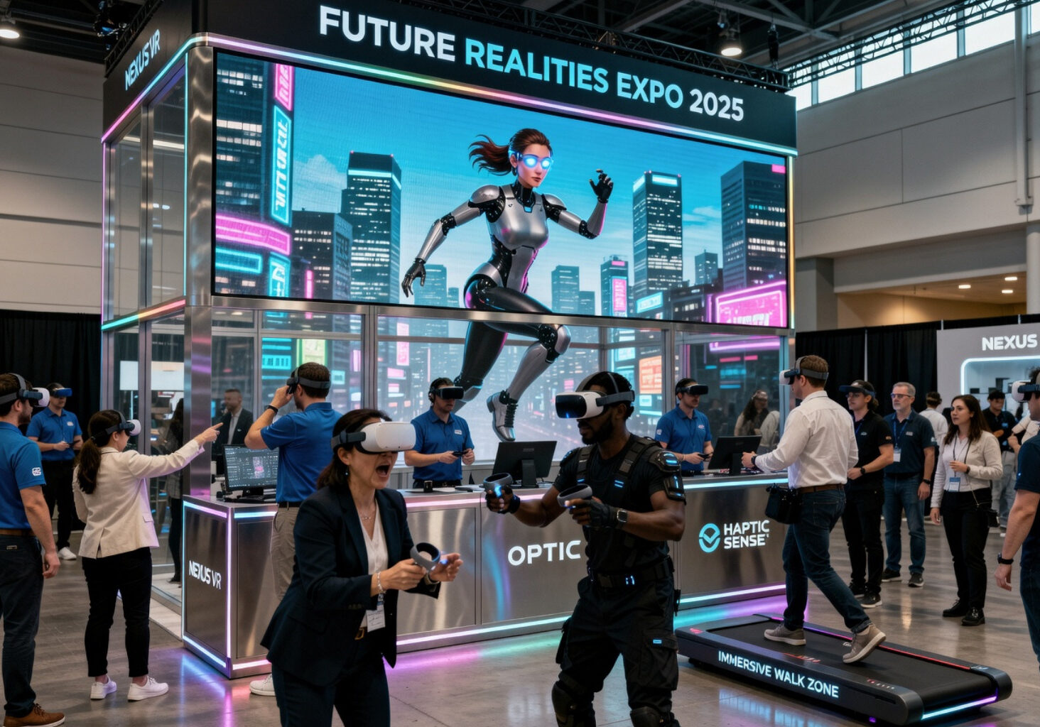 Virtual reality trade show booth